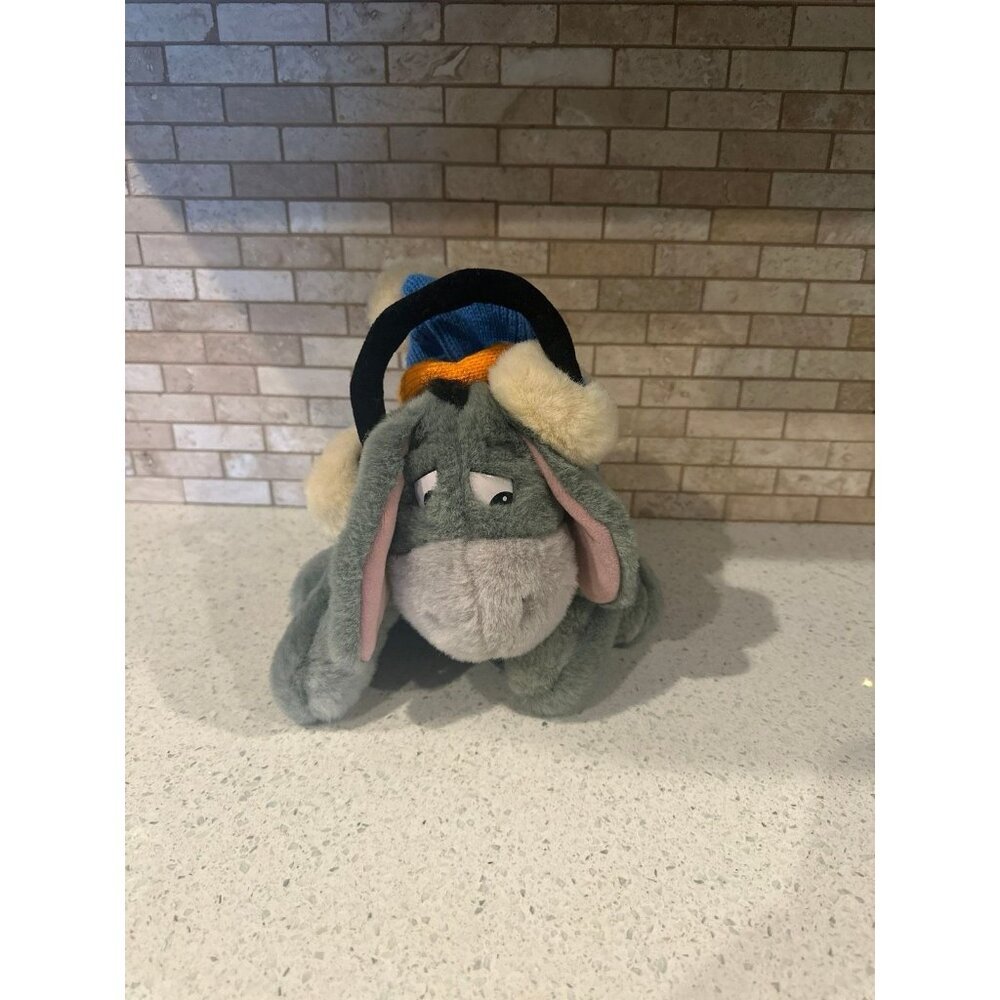 Walt Disney World Eeyore Donkey Plush Wearing Sweater Hat And Muffs